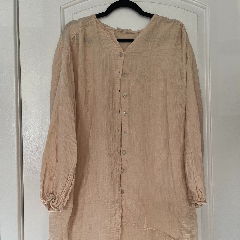 Beige Button Down Shirt XL